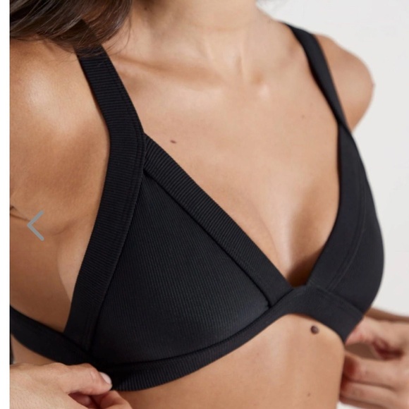 NWT OneOne Swimwear SET Bikini Black New Jesse Kameron Cheeky Noir Ribbed Padded - Picture 11 of 12